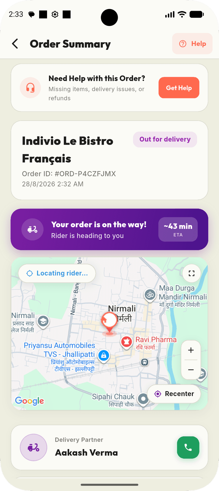 Real-time GPS Tracking